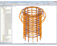Modelo da torre no RSTAB (© WIEHAG)