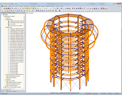 Modelo da torre no RSTAB (© WIEHAG)