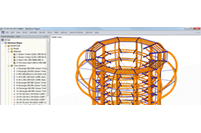 Modelo RSTAB da torre de observação em Rügen, Alemanha