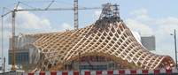 Centro Pompidou-Metz durante a construção (© SJB.Kempter.Fitze)