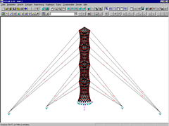Modelo RSTAB de torre solar
