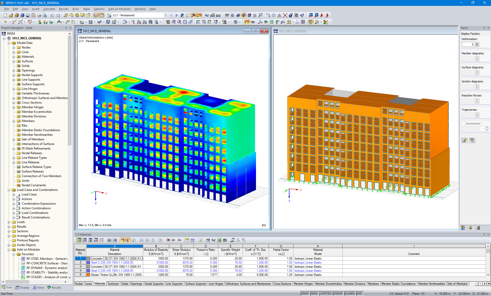 Modelo RFEM do Palazzo Méridia, Nice, França (© CBS-Lifteam)