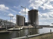 O complexo "Intelligent Quarters" em Hamburgo durante a fase de construção (© grbv)