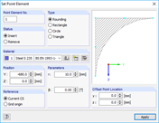 Elemento de ponto "Arredondamento"