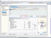 Resultado final do dimensionamento no RF-STEEL AISC