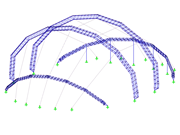 Modelo 3D da estrutura principal no RFEM (© formTL)