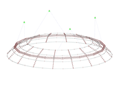 Modelo 3D da cúpula de projeção no RFEM (© formTL)