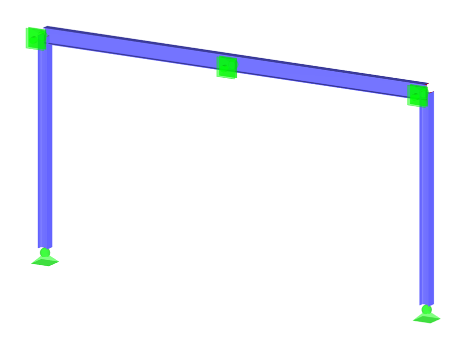 Estrutura de pórtico de aço