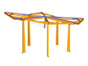 Modelo 3D de um elemento individual no RFEM (© Jing Kong & Associates Consulting Structural Engineers Inc.)