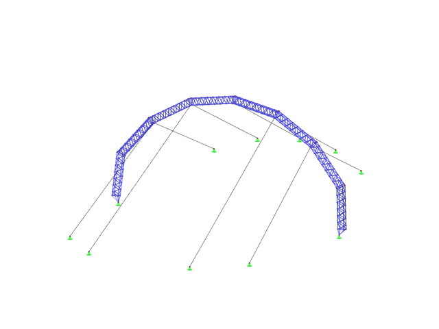 Modelo 3D do sistema de treliça