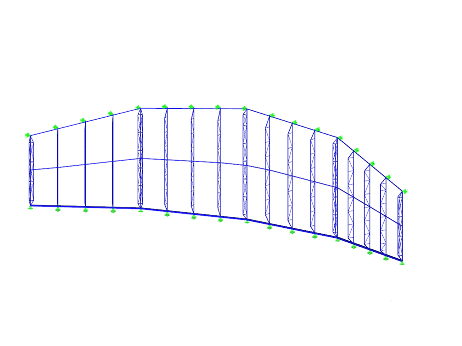 Sistema de treliças 3D