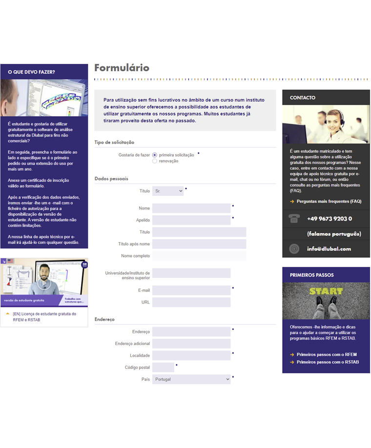 Solicitar versão de estudante gratuita