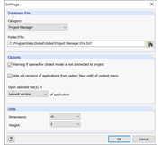 Caixa de diálogo "Opções do programa"