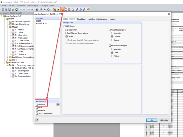 Capa do relatório de impressão