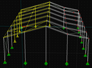 Metade esquerda inclinada do telhado