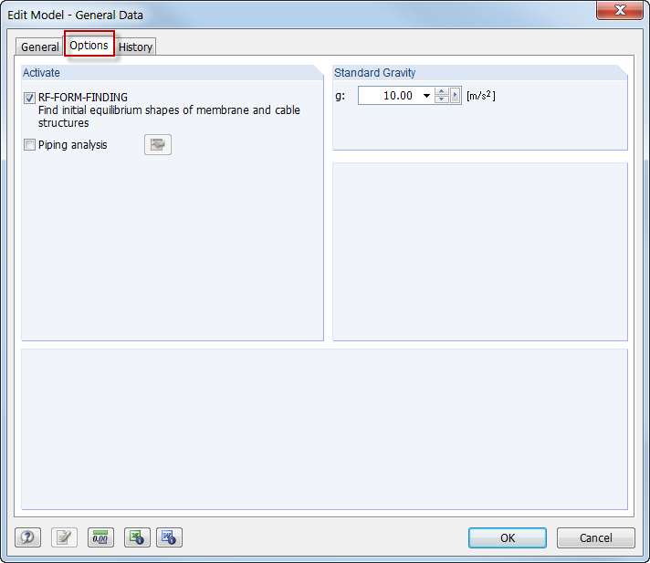 Ativando o RF-FORM-FINDING