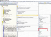 Menu do RSTAB para criar escadas