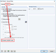 Opção "Ativar modelo CAD-BIM"