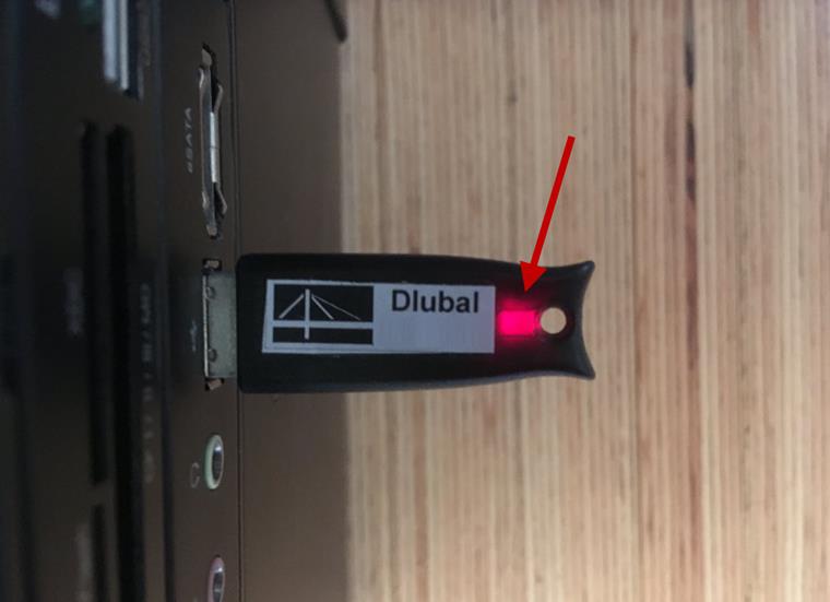 Dongle USB com luz indicadora