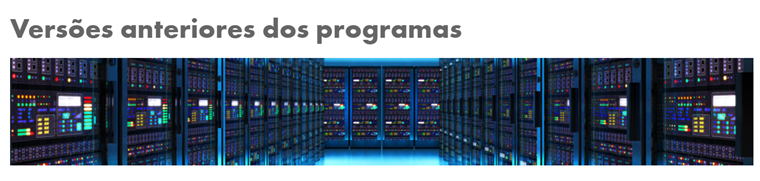 Versão anterior do programa