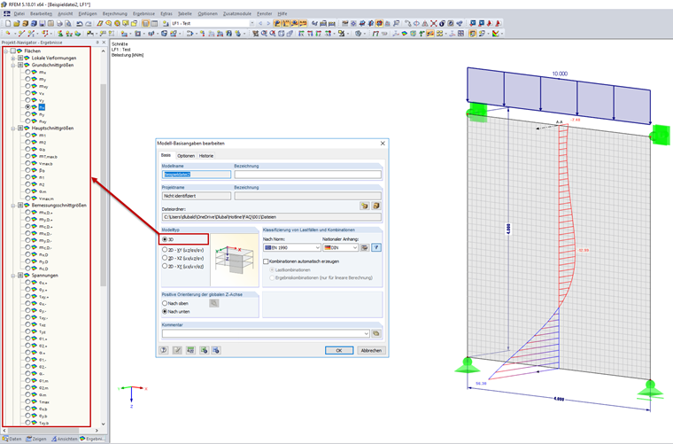 Resultados do sistema 3D e da superfície