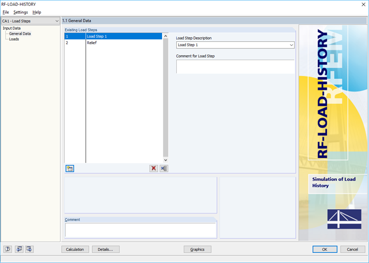Introduzir incrementos de carga no RF-LOAD-HISTORY