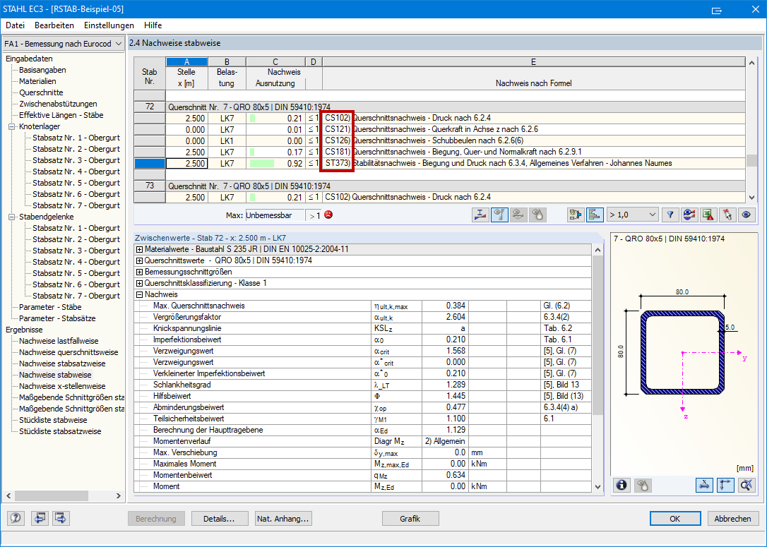 Números de dimensionamento interno