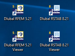 Ícone da área de trabalho para o modo de visualização do RFEM e RSTAB