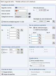 Geração de carga de vento através de cargas de superfície
