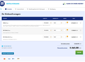 Produtos selecionados no carrinho de compras