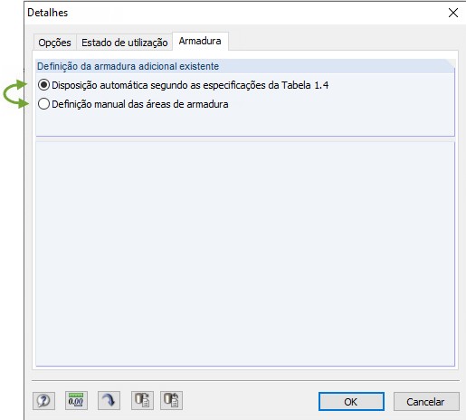 Detalhes da armadura