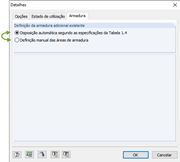 Detalhes da armadura