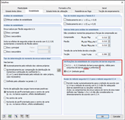 Método da barra equivalente e método geral (predefinição)
