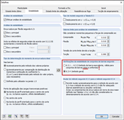 Método da barra equivalente e método geral (predefinição)