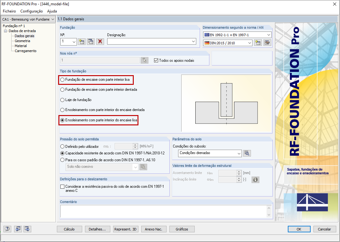 Seleção dos tipos de fundações