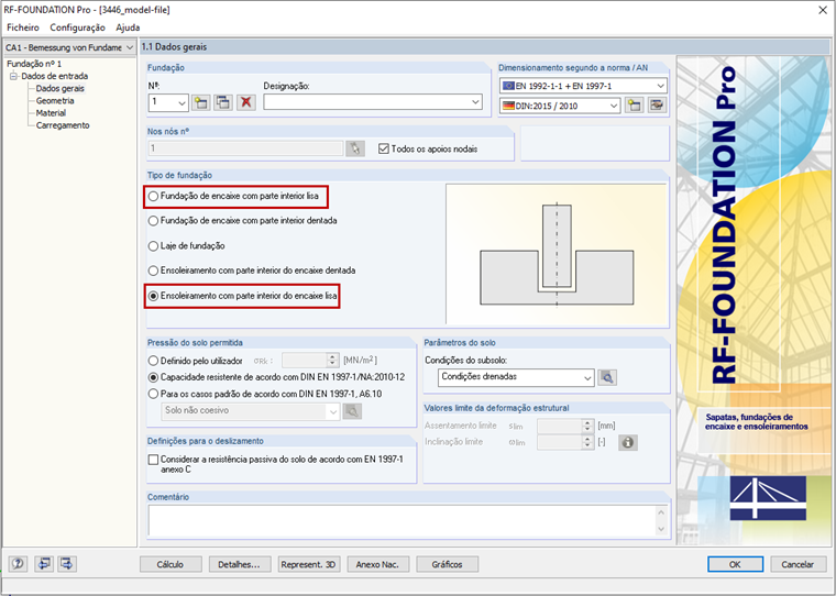 Seleção dos tipos de fundações