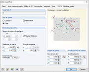 Configurações da grelha de superfície