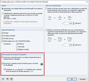 Aumentar automaticamente a armadura necessária para a verificação do estado limite de utilização