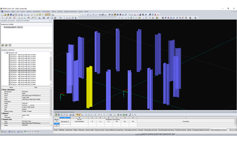 Seleção de um objeto IFC no navegador