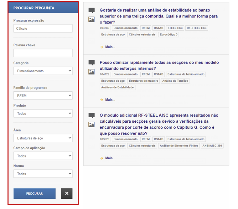 Resultados da procura