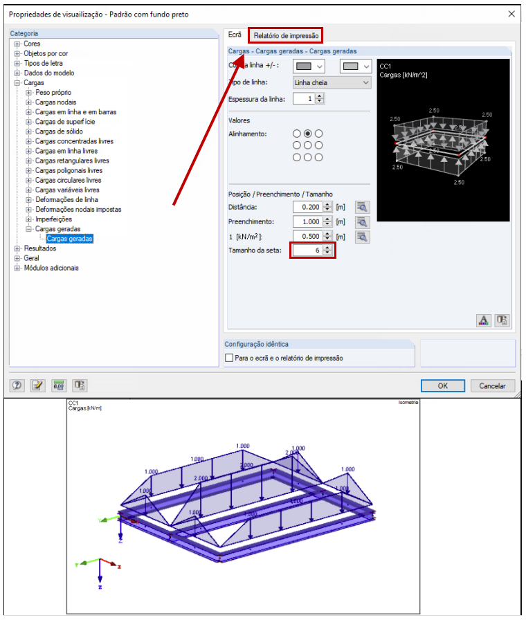 Aumentar o tamanho das setas