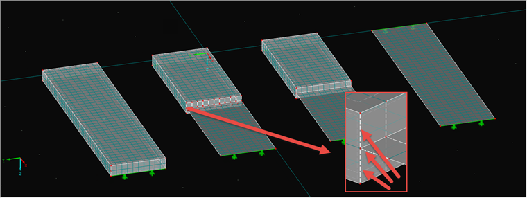 Modelação de uma transição de superfície para sólido
