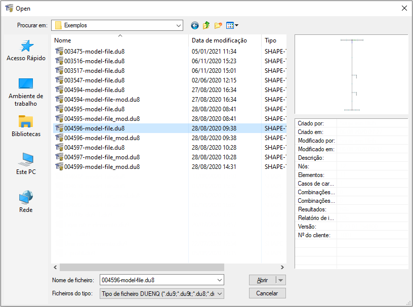 Caixa de diálogo Abrir