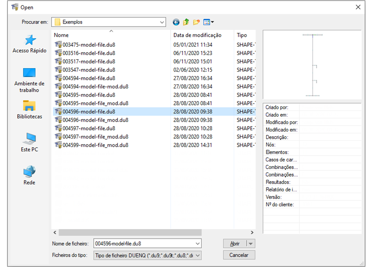 Caixa de diálogo Abrir
