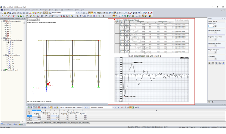 Relatório de impressão para os resultados do RF-/DYNAM Pro