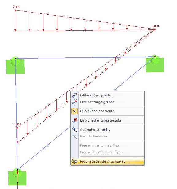 Abrir as propriedades de visualização