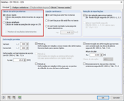 Seleção do tipo de cálculo para determinar os esforços internos