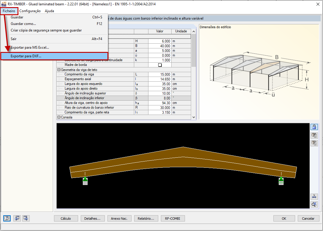 Exportar ficheiro DXF