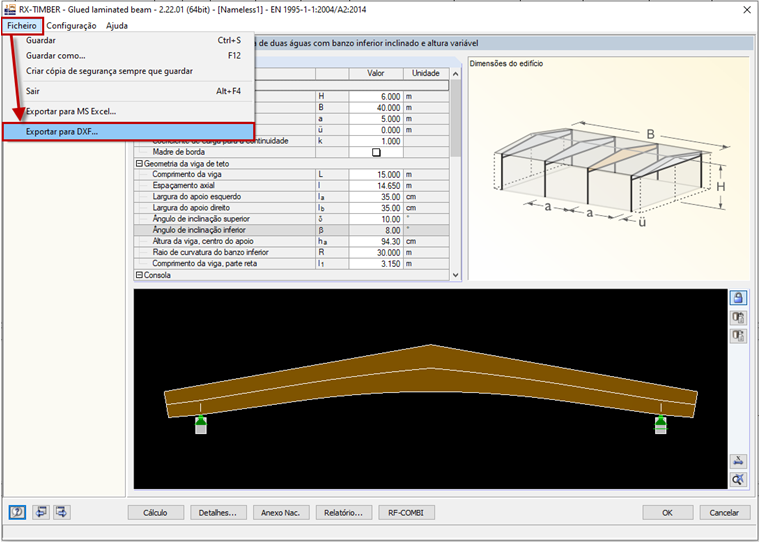Exportar ficheiro DXF