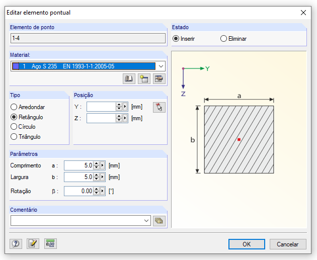 Editar elemento pontual